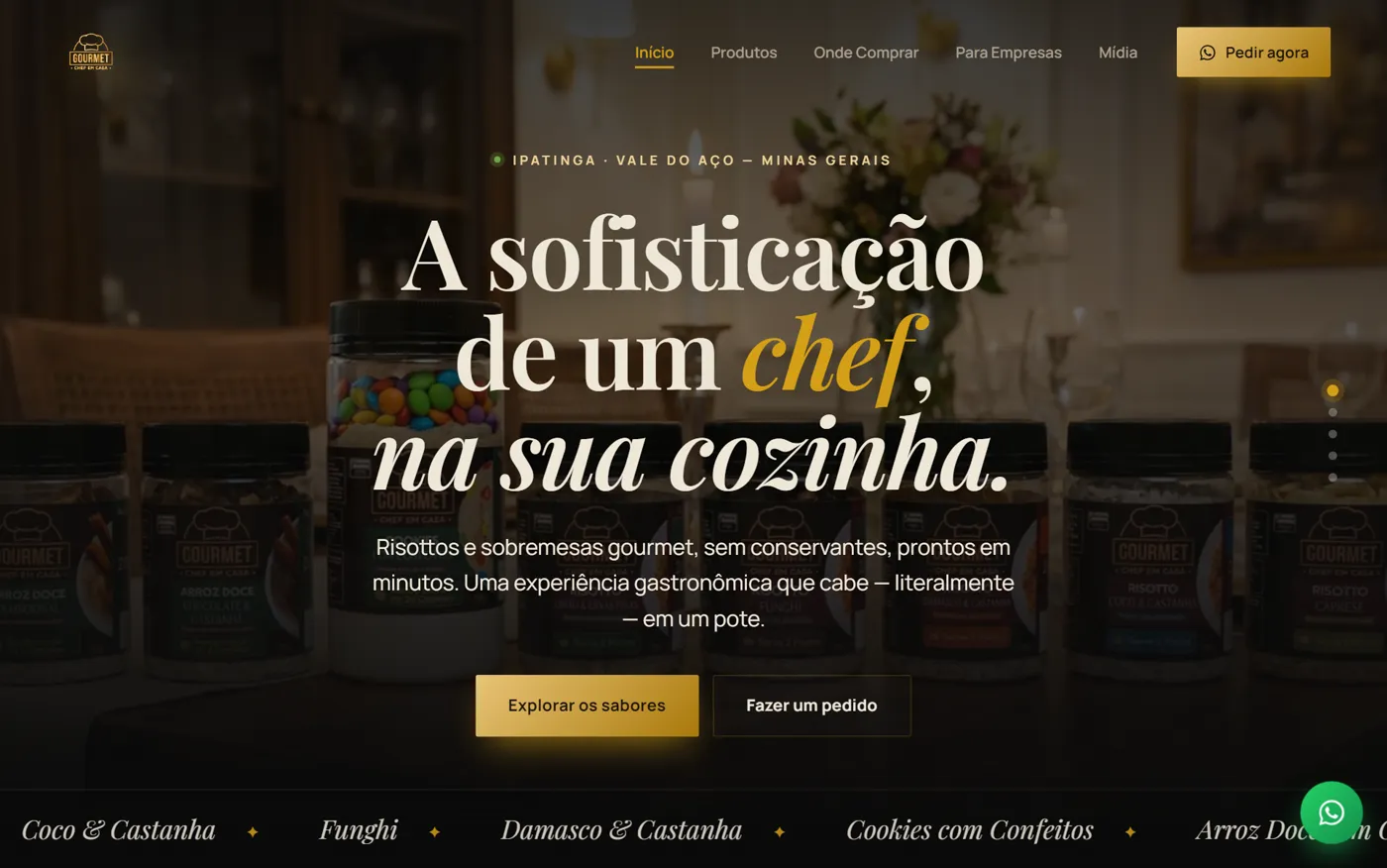 Site da Gourmet Chef em Casa